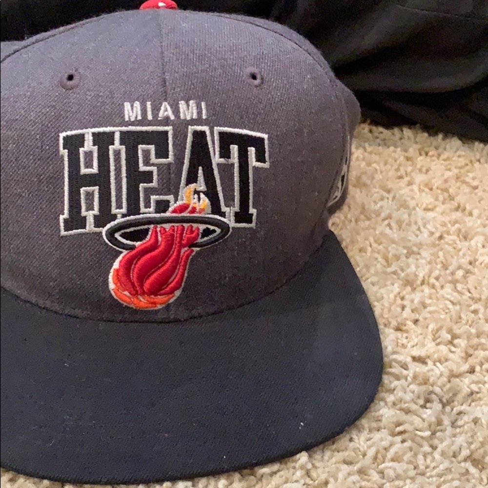 Miami heat basketball flat bill hat